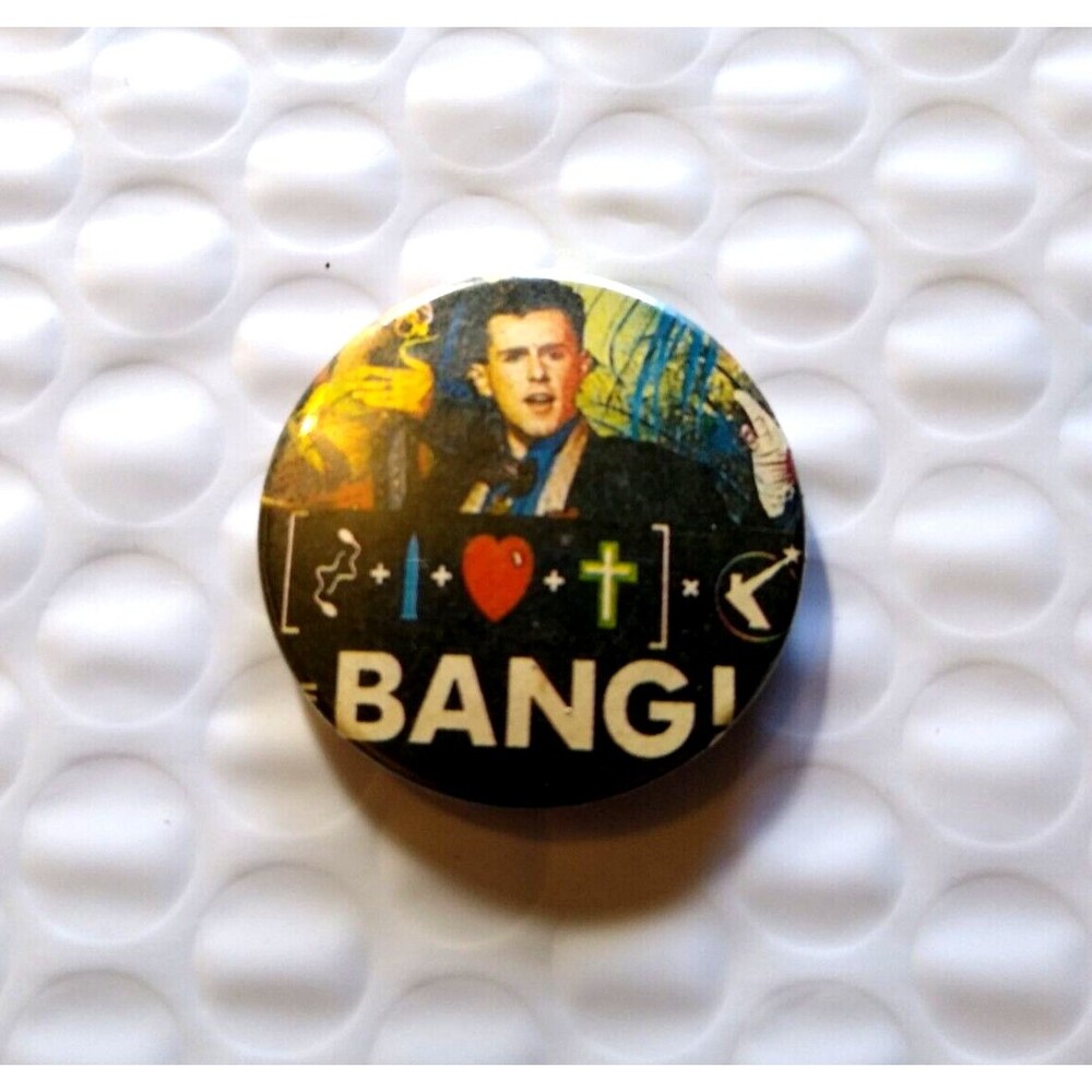 Frankie Goes To Hollywood Bang Badge Pinback Button Original New Wave Vintage